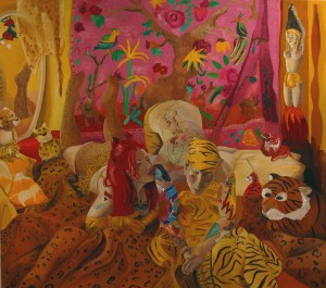 Meanwhile, deep in the jungle..oil on canvas, 150x170cm 2005