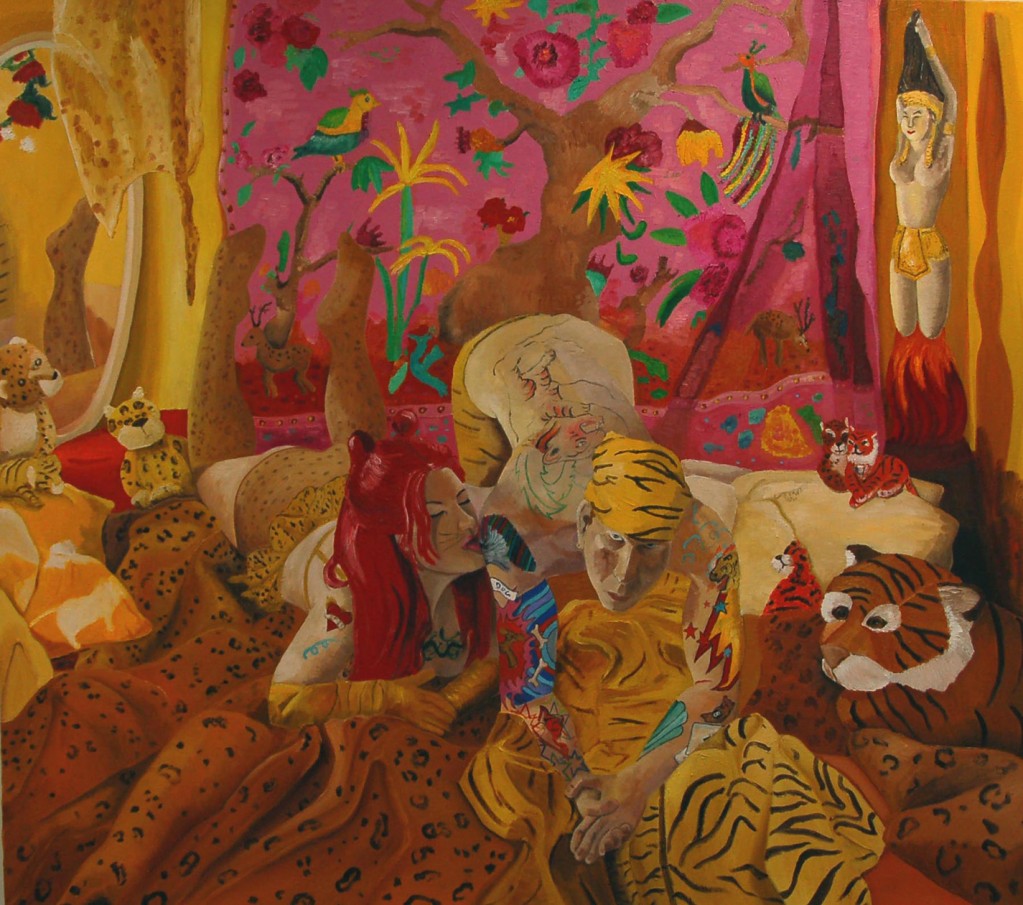 Meanwhile, deep in the jungle..oil on canvas, 150x170cm, Private collection, 2005